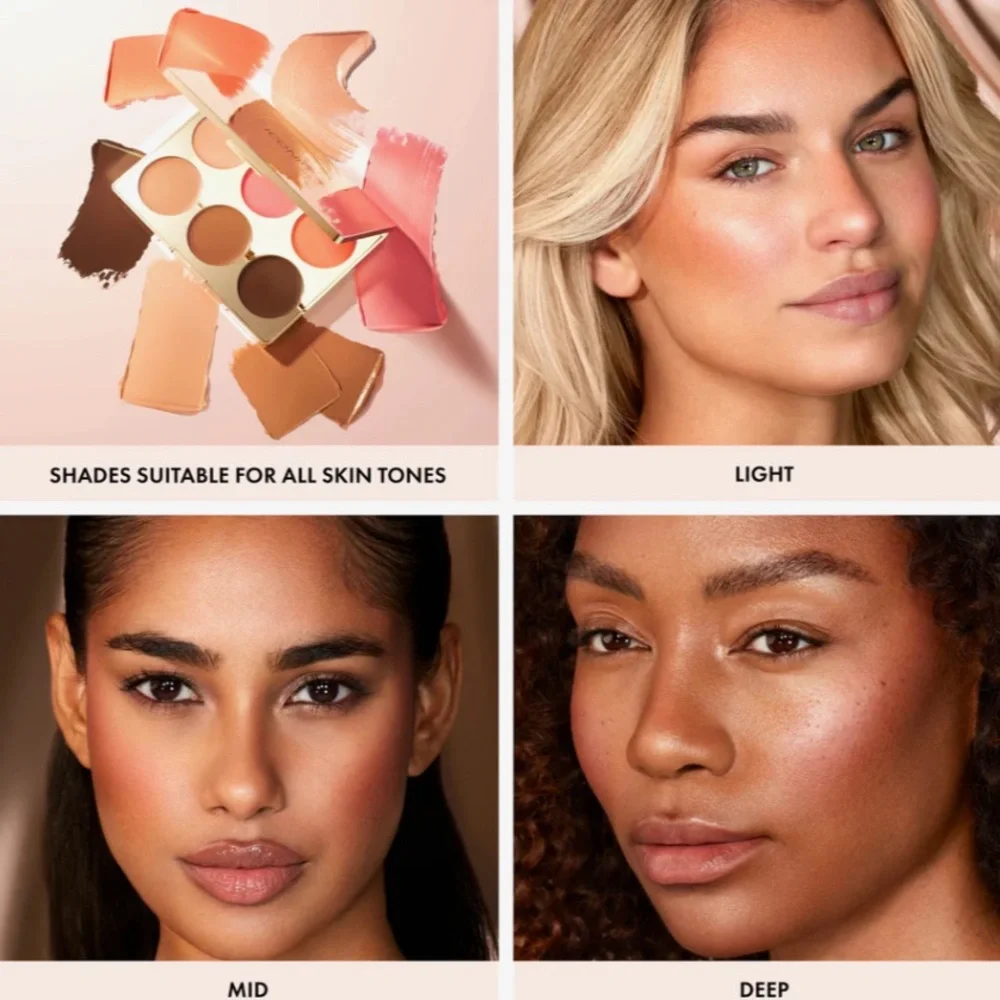 ICONIC LONDON Multi-Use Cream Blush, Bronze & Highlight Palette